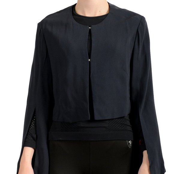 Hugo Boss Women's "Jingris" Navy Blue Cropped Blazer US 4 IT 40 - Picture 1 of 5